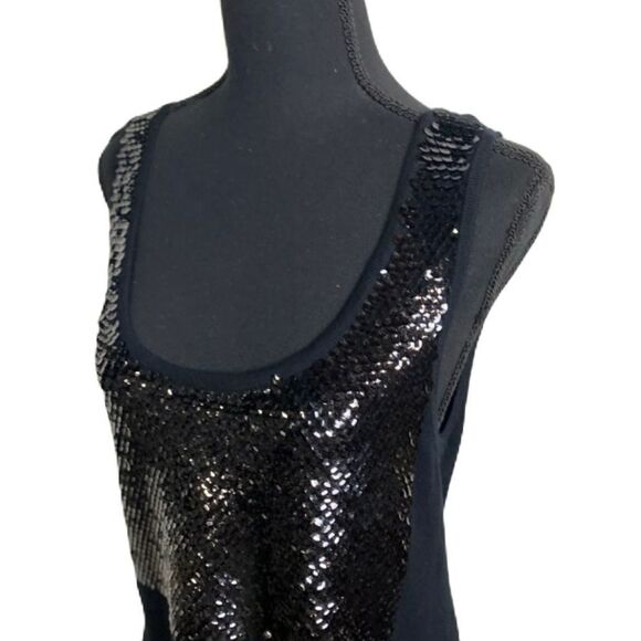 #155 YOANA BARASCHI Sequin Knit Tank Top - Picture 4 of 13